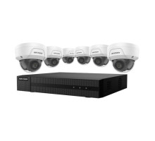 Hikvision EKI-K82D46 8-Channel 4K NVR 2TB with 6 x 4MP Outdoor Dome Cameras, 2.8mm Lens