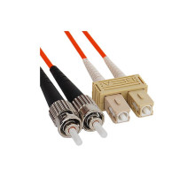 ICC ICFOJ9C302 SC to ST 2M Multimode Duplex Fiber Optic Jumper