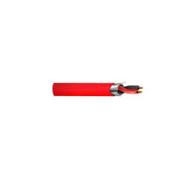 West Penn 60975BSRD1000 2 Conductor, 18 AWG Solid Shielded Fire Alarm Cable, 1000', Red