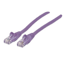 Intellinet 740395 Network Cable, Cat6, UTP 100% Copper, RJ45 Male / RJ45 Male, 22.5 m (75 ft.), Purple