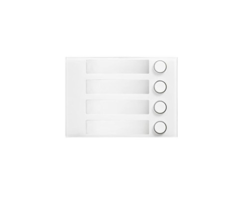 Urmet 1168-14W 4-Button Front Panel, Alpha, White