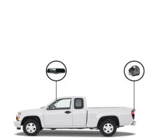 RVS Systems RVS-718506-03 480 TVL Chevy Colorado Mirror Monitor with Compass and Temperature, Tailgate Camera, 33ft Cable