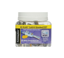 Platinum Tools 202022J EZ-RJ45 Shielded Cat5e/6 Connector, 50pc, Jar