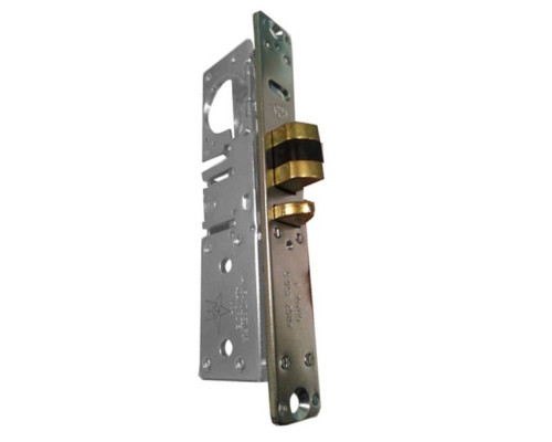 Adams Rite 4512-46-102-628 Standard Deadlatch with Bevel Faceplate and Strike in Clear Anodized