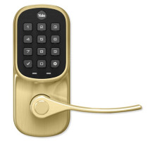 Yale YRL216-CBA-605 Assure Keypad Lever Lock, Connected by August, Polished Brass