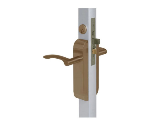 Adams Rite 2190-422-101-10B Dual Force Lock with Radius Strike, Exterior Trim Set and 1-1/2