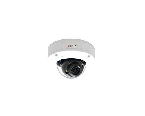 ACTi A94-S 5 Megapixel Outdoor IR Network Mini Dome Camera, Installation Cable at Side, 2.8mm Lens