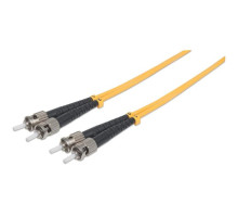 Intellinet 751261 Fiber Optic Patch Cable, Duplex, Single-Mode, 7 Feet, Yellow