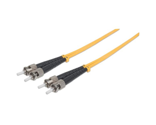 Intellinet 751261 Fiber Optic Patch Cable, Duplex, Single-Mode, 7 Feet, Yellow