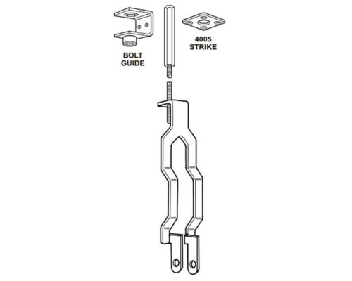 Adams Rite 4016-20-01 Header Bolt with 31/32' Backset for Aluminum Stile Doors