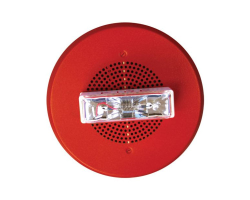 Bosch ET90-24MCC-FR High-Performance Round Speaker Strobe - Red