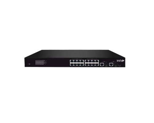 InVid VIS-LRPOE16-2A 16-Port PoE Switch with 2x Gigabit Combo Port