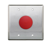 Camden Door Controls CM-410WR Double Gang, N/C Contact, 1 5/8' Pushbutton, Stainless Steel Faceplate