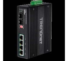 TRENDnet TI-UPG62 6-Port Gigabit Ultra PoE DIN-Rail Switch