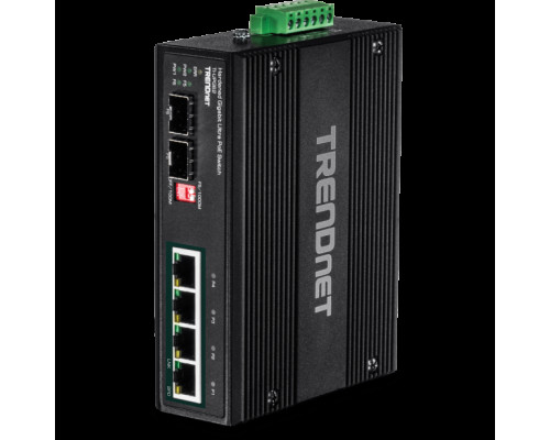 TRENDnet TI-UPG62 6-Port Gigabit Ultra PoE DIN-Rail Switch