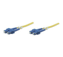 Intellinet 470643 Fiber Optic Patch Cable, Duplex, Single-Mode, 33 Feet, Yellow