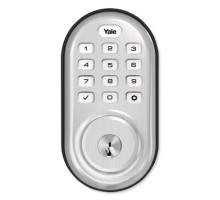 Yale YRD216-HA2-619 Zigbee Push Button Deadbolt Assure Lock, Satin Nickel