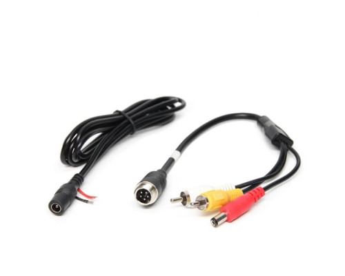 RVS Systems RVS-RCA-6P 5 Pin Male to RCA Male Adapter with Female Power Cable