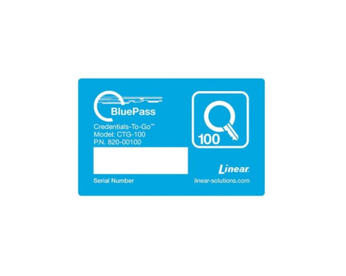 Linear 820-00100 Credential-To-Go Card, 100 Credits