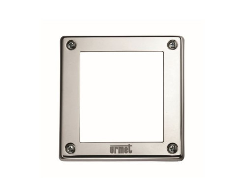 Urmet 1158-61 Module Holder Wall Frame with Trim, Sinthesi Steel, 1 Module