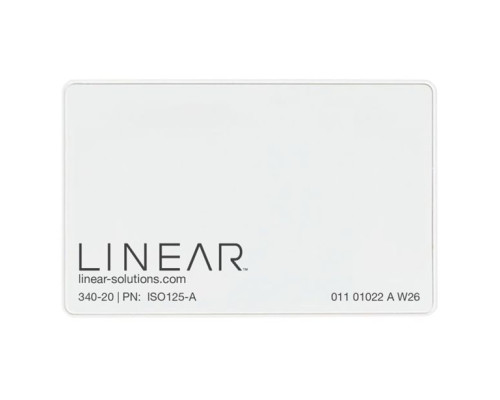 Linear 830-00410 Credential, ISO Card, AWID 125kHz Proximity Support, 25 Pack