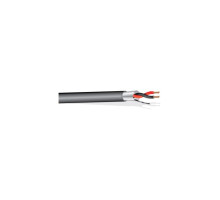 West Penn 452BK0500 1P 22G Stranded Shielded Communication Cable, Black, 500'