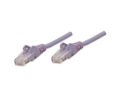 Intellinet 453530 Network Cable, Cat5e, UTP 100% Copper, RJ45 Male / RJ45 Male, 30.0 m (100 ft.), Purple