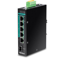 TRENDnet TI-PG541i 6-Port Gigabit PoE+ Layer 2 Managed DIN-Rail Switch