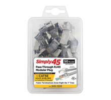 GoSimply Connect S45-1550 Cat5e Shielded Internal Ground Pass Through RJ45