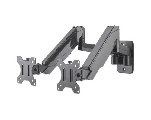 Manhattan 461627 Universal Gas Spring Dual Monitor Wall Mount