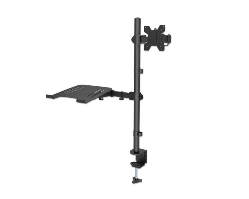 Manhattan 462136 Desktop Combo Mount with Monitor Arm and Laptop Stand