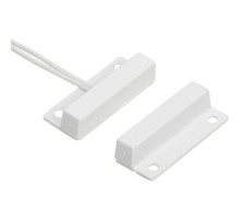 Nascom N122WGSW-STFB Stick on Open Loop Switch / Magnet Set, Breakoff Mounting Flange, Center Wire Leads, Snow White