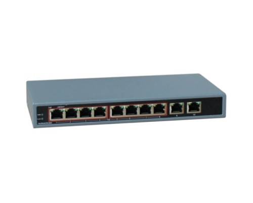 NUUO CH-POE-10P-125 10 Ch POE switch w/8 RJ-45