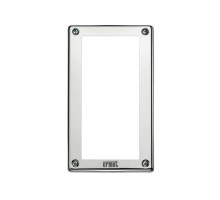 Urmet 1158-62 Module Holder Wall Frame with Trim, Sinthesi Steel, 1 Row, 2 Modules