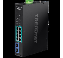 TRENDnet TI-PGM102 10 Port Industrial Gigabit PoE+ DIN-Rail Switch