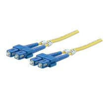 Intellinet 470612 Fiber Optic Patch Cable, Duplex, Single-Mode, 7 Feet, Yellow