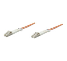 Intellinet 471213 Fiber Optic Patch Cable, Duplex, Multimode, 7 Feet, Orange