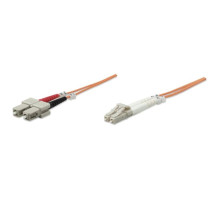 Intellinet 471282 Fiber Optic Patch Cable, Duplex, Multimode, 14 Feet, Orange