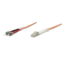 Intellinet 471312 Fiber Optic Patch Cable, Duplex, Multimode, 7 Feet, Orange