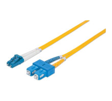 Intellinet 473729 Fiber Optic Patch Cable, Duplex, Single-Mode, 14 Feet Yellow