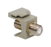 ICC IC107B5FGY F-Type Keystone Jack, Nickel, Gray