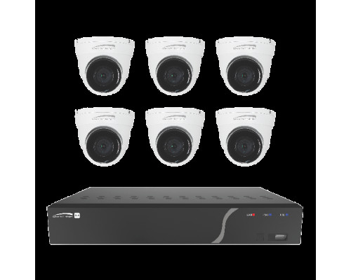 Speco ZIPK8TA 8 Channel Surveillance Kit with Five 5MP IP Cameras and One 8MP Advanced Analytics Camera, 2TB