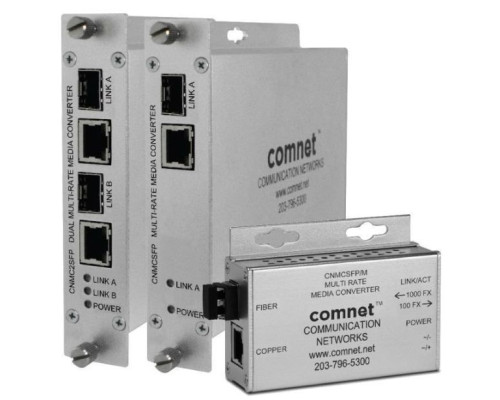 Comnet CNMCSFPPoE/M 10/100/1000Mbps Multi-Rate Media Converter