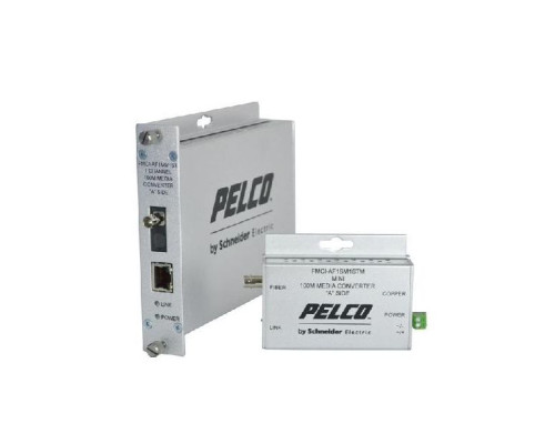 Pelco FMCI-AF1MM1STM 1 Channel Multi-Mode Fiber Media Converter-A, ST Connector, Mini