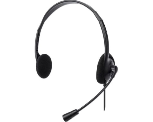 Manhattan 179461 Stereo USB Headset with Mic - Black