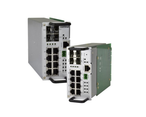 Comnet CNGE12FX4TX8MS-TSK Traffic Detector Rack Industrially Hardened Managed Switch Kit with (8) 10/100/1000Base-TX & (4) 100/1000Base-FX Ports