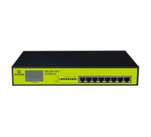 Syncom CMA-G8P-150LX 8 Port Gigabit Ethernet PoE Switch, LCD Usage Display