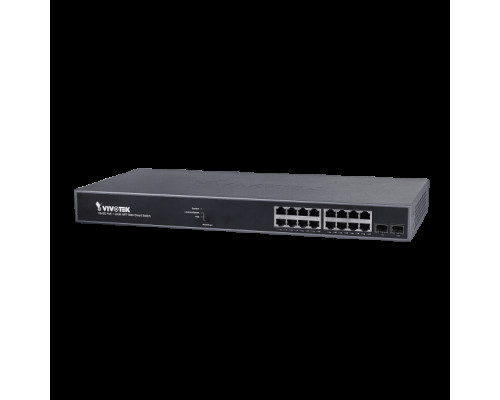 Vivotek AW-GEV-184B-250 16xGE PoE + 2xGE SFP Web Smart Managed Switch