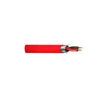 West Penn 60992BRD0500 1 Pair 14 AWG Solid Shielded Cable, 500', Red