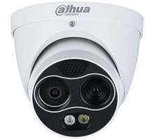 Dahua DHI-TPC-DF1241-B7F8-S2 Lite-Series Hybrid Thermal Turret IP Security Camera with 7mm Thermal Lens, 8mm Visible-Light Lens, White